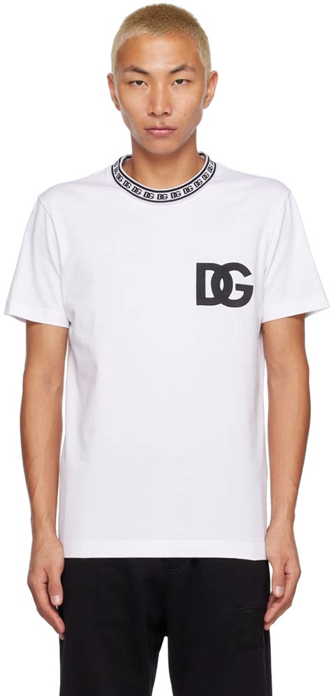 dolce gabbana t shirt white|dolce and gabbana button up.